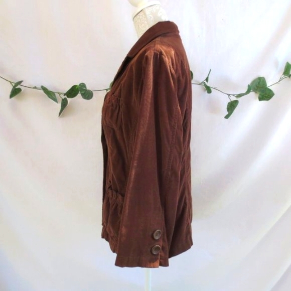 BB's Closet Vintage Jacket Honey Brown Micro Wale Corduroy Blazer Size L - Picture 5 of 11